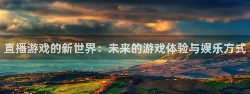 长征娱乐平台负责人：直播游戏的新世界：未来的游戏体验与娱乐方