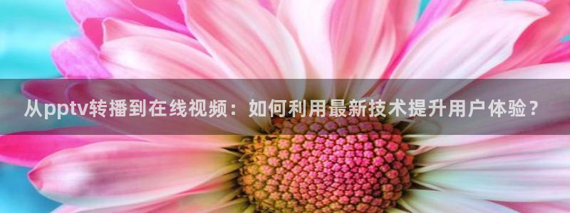 833直播：从pptv转播到在线视频：如何利用最新技术提升用户体验？